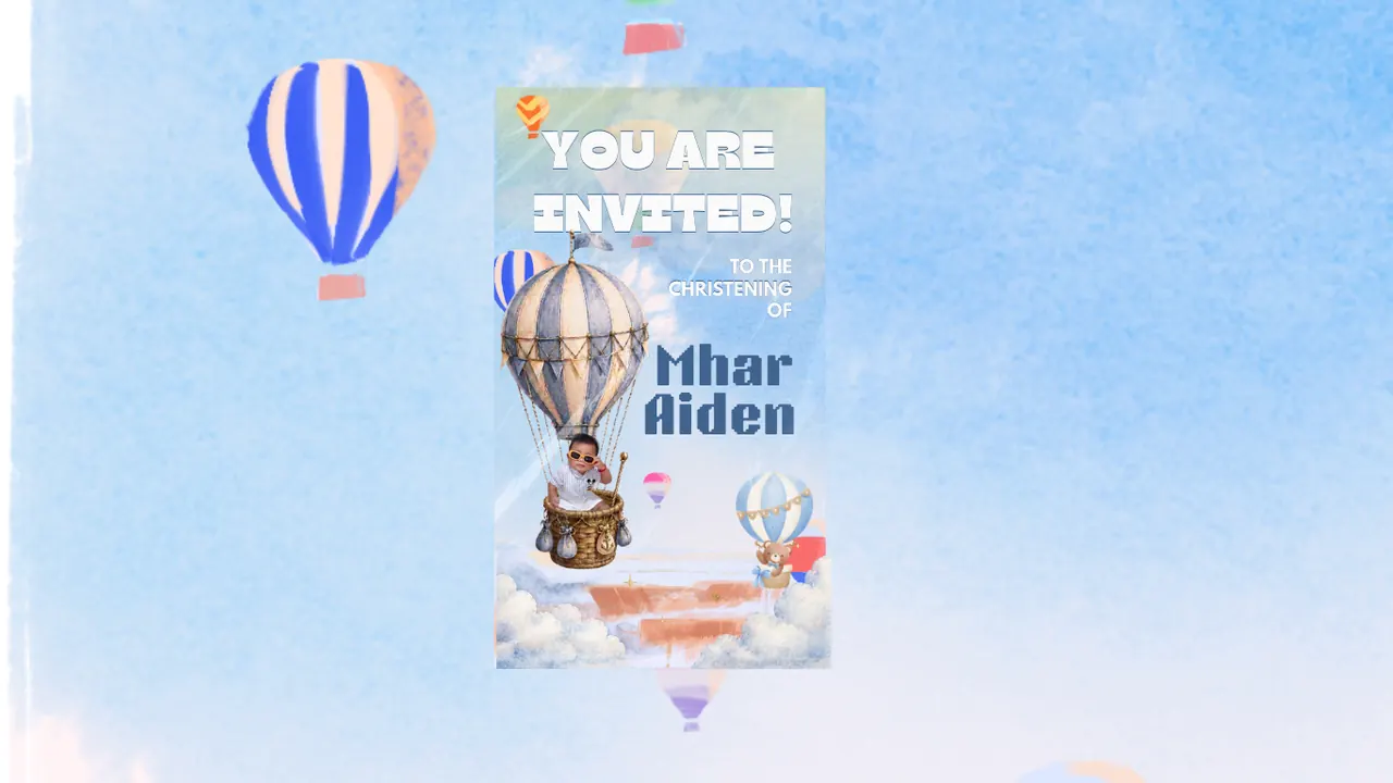 Hot Air Balloon digital invitation by Paanyaya Paper & Motion
