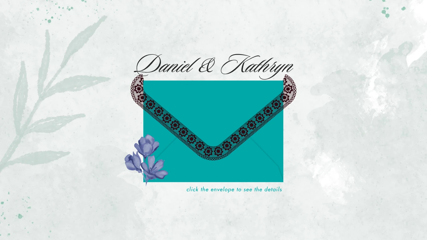 Powder Blue digital wedding invitation template