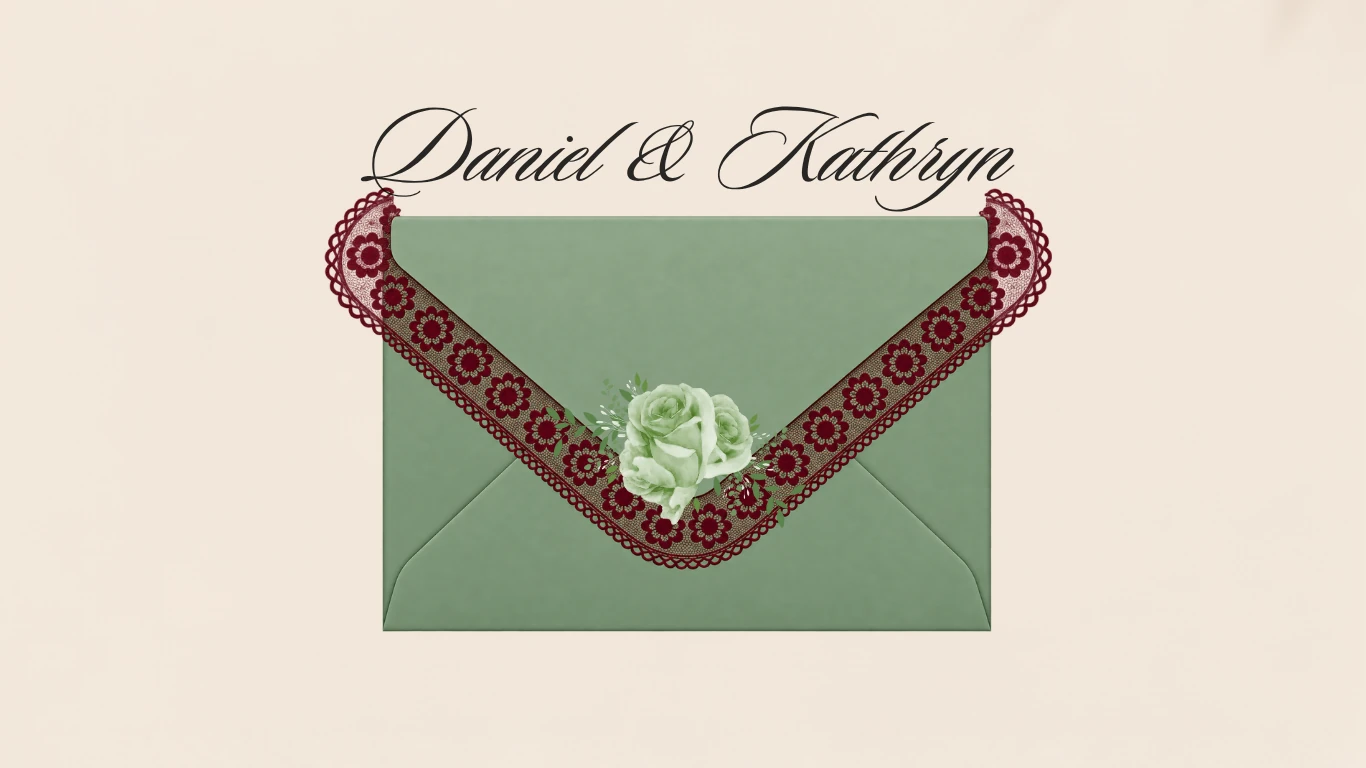Sage Green digital wedding invitation template